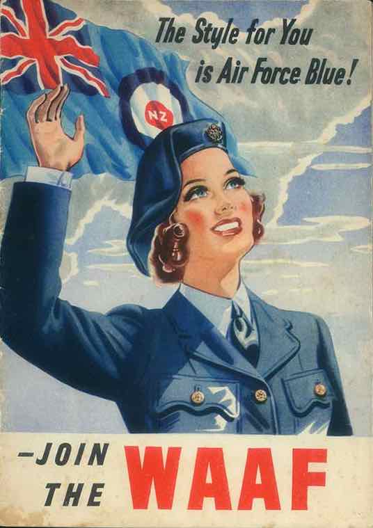 Cover of recruitment booklet for the Women's Auxiliary Air Force in New Zealand (Air Force Museum of New Zealand).