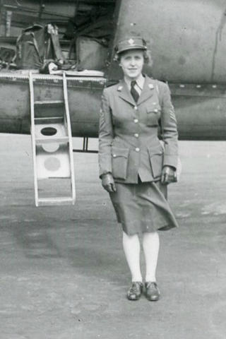 Camilla Carlsen in uniform, time and place unknown (University of Calgary: Fonds F0095 - Camilla Carlsen Fonds).
