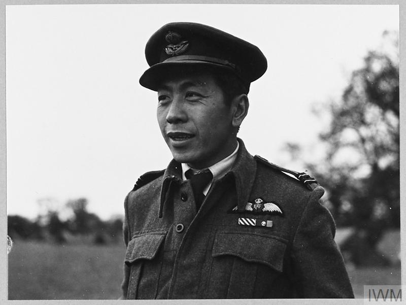 Flt Lt K.H. Tan, DFC, was the first Malayan Chinese pilot to qualify for training at the flying school. He worked for Malayan Moters before the enlistment (© IWM CH 13544)